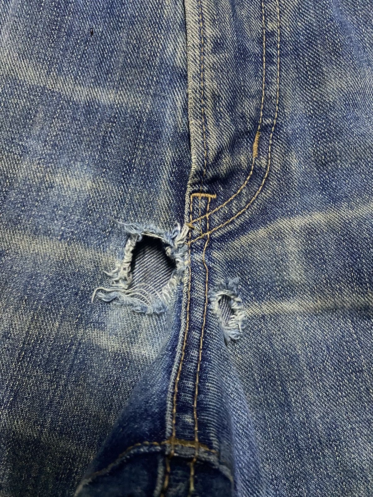 Edwin Vintage Edwin 404 Crazy Mud Wash Distressed Jeans Size US 34 / EU 50 - 15 Thumbnail
