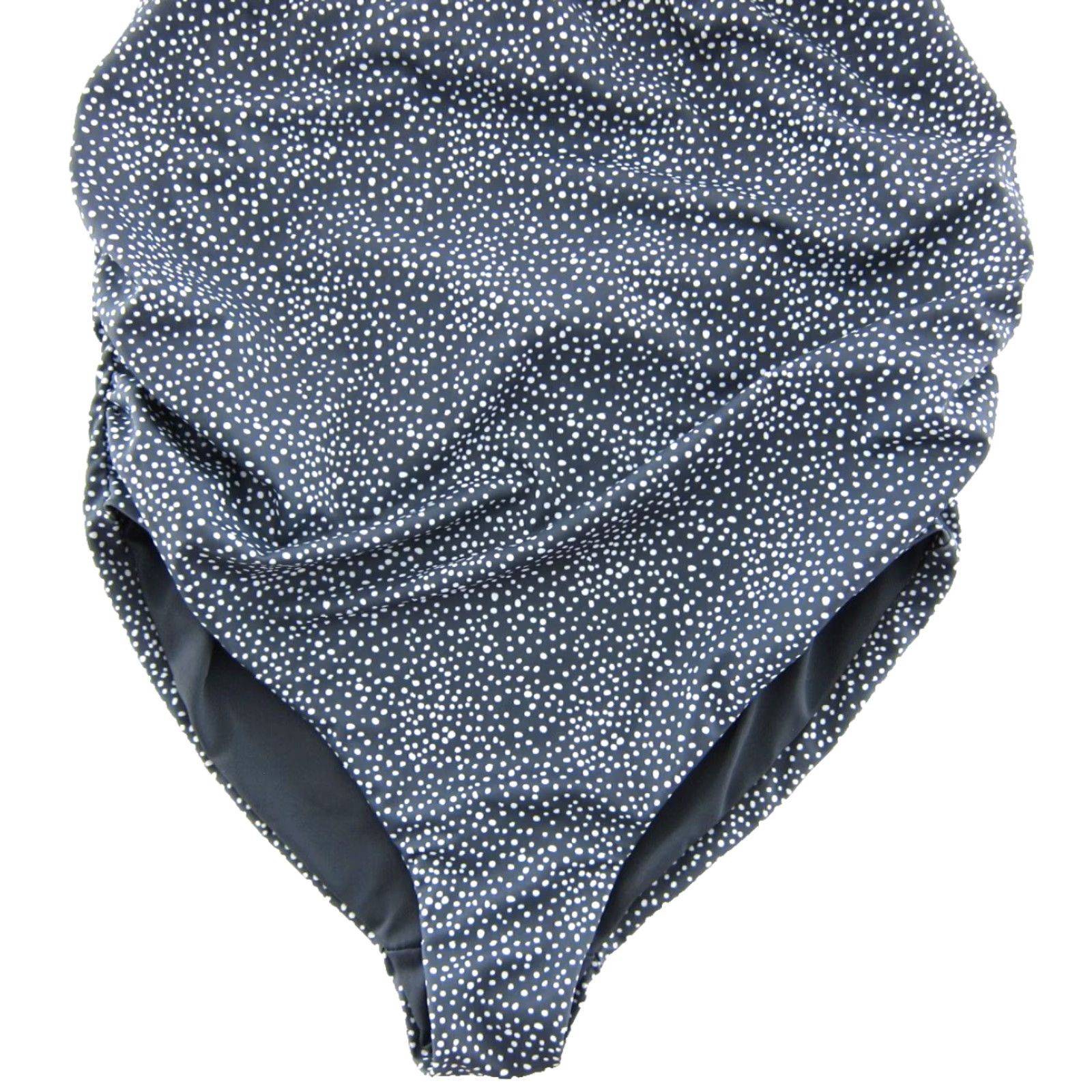 Vintage SENITA Athletics Grey White Polka Dot Padded Low Back One Piece Swimsuit M Womens Featured: Polka Dot, Padded, Low Back, Nylon Spandex Size ONE SIZE - 5 Thumbnail