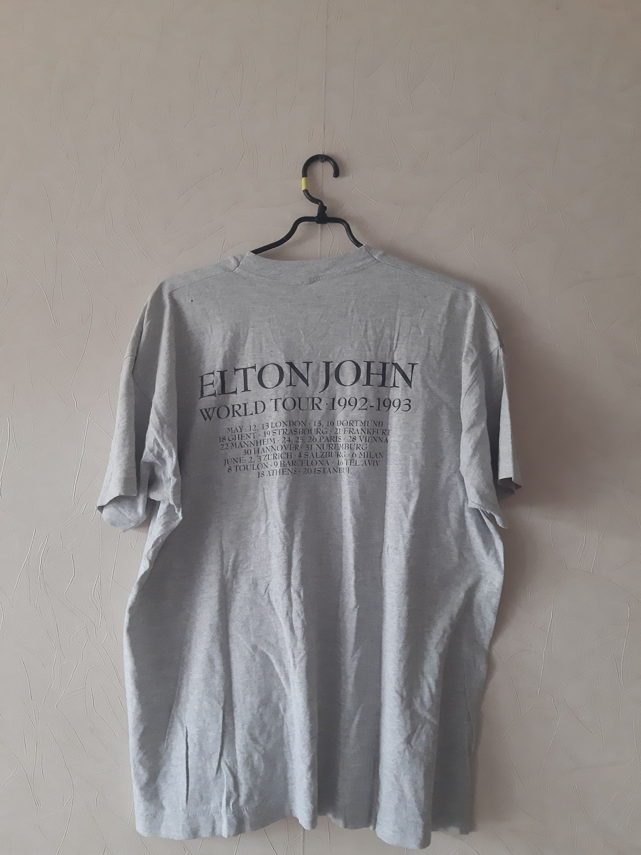 Vintage ELTON JOHN 1992-93 Concert Shirt Size US XL / EU 56 / 4 - 8 Thumbnail