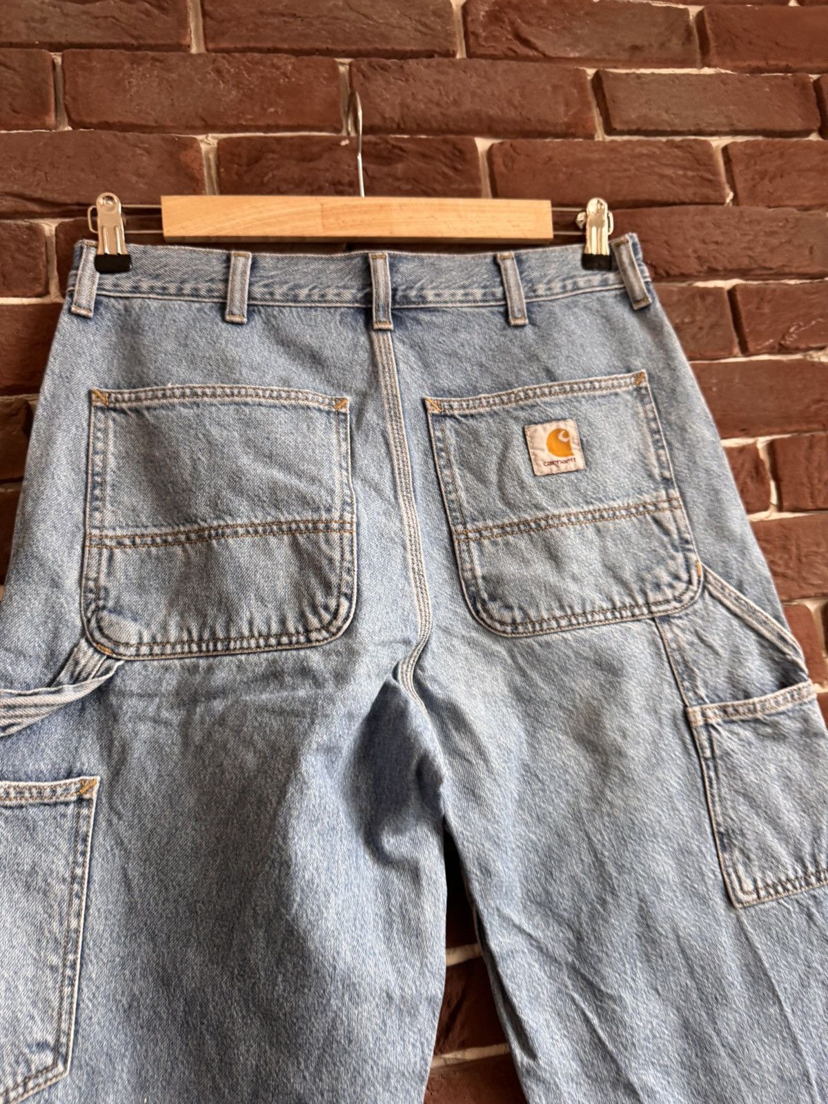 Carhartt Washed Carhartt Double Knee Distressed Blue Hype Workwear Size US 30 / EU 46 - 12 Thumbnail