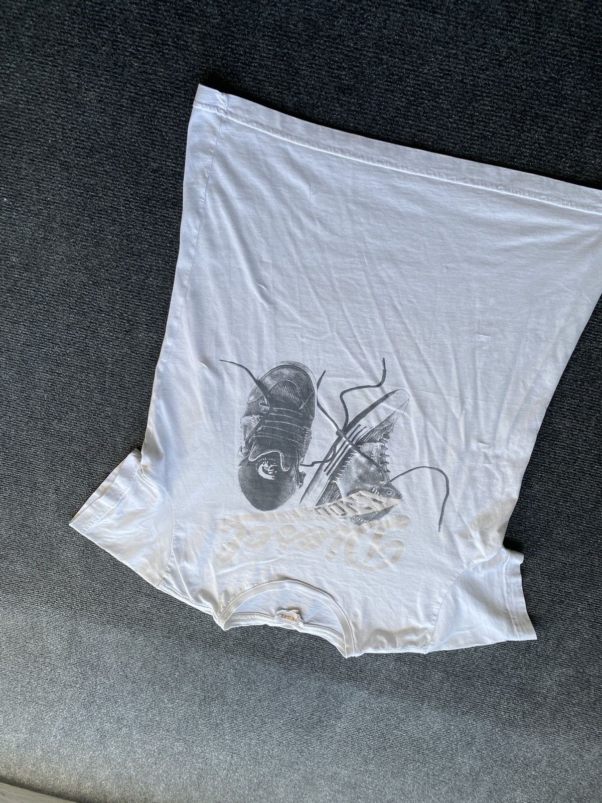 Diesel 🔥Opium Punk Diesel Goth Emo White tee “sneakers logo” Size US S / EU 44-46 / 1 - 2 Thumbnail