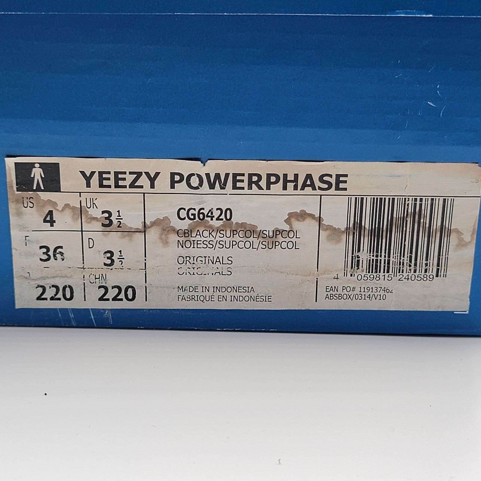 Adidas Yeezy Powerphase Calabasas 'Core Black' Sz 4M/5.5W CG6420 Size US 5.5 / IT 35.5 - 8 Thumbnail