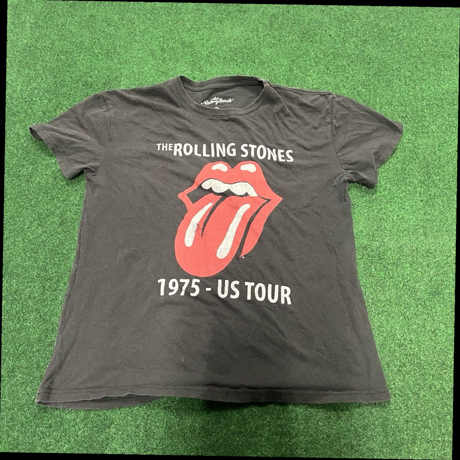 Vintage The Rolling Stones Tongue Tee Shirt Black Red 100% Cotton XL Womens Graphic Soft Size XL / US 12-14 / IT 48-50 - 1 Thumbnail