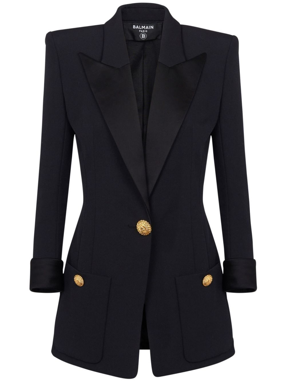 Balmain WOOL SINGLE-BREASTED BLAZER JACKET Size S / US 4 / IT 40 - 1 Thumbnail