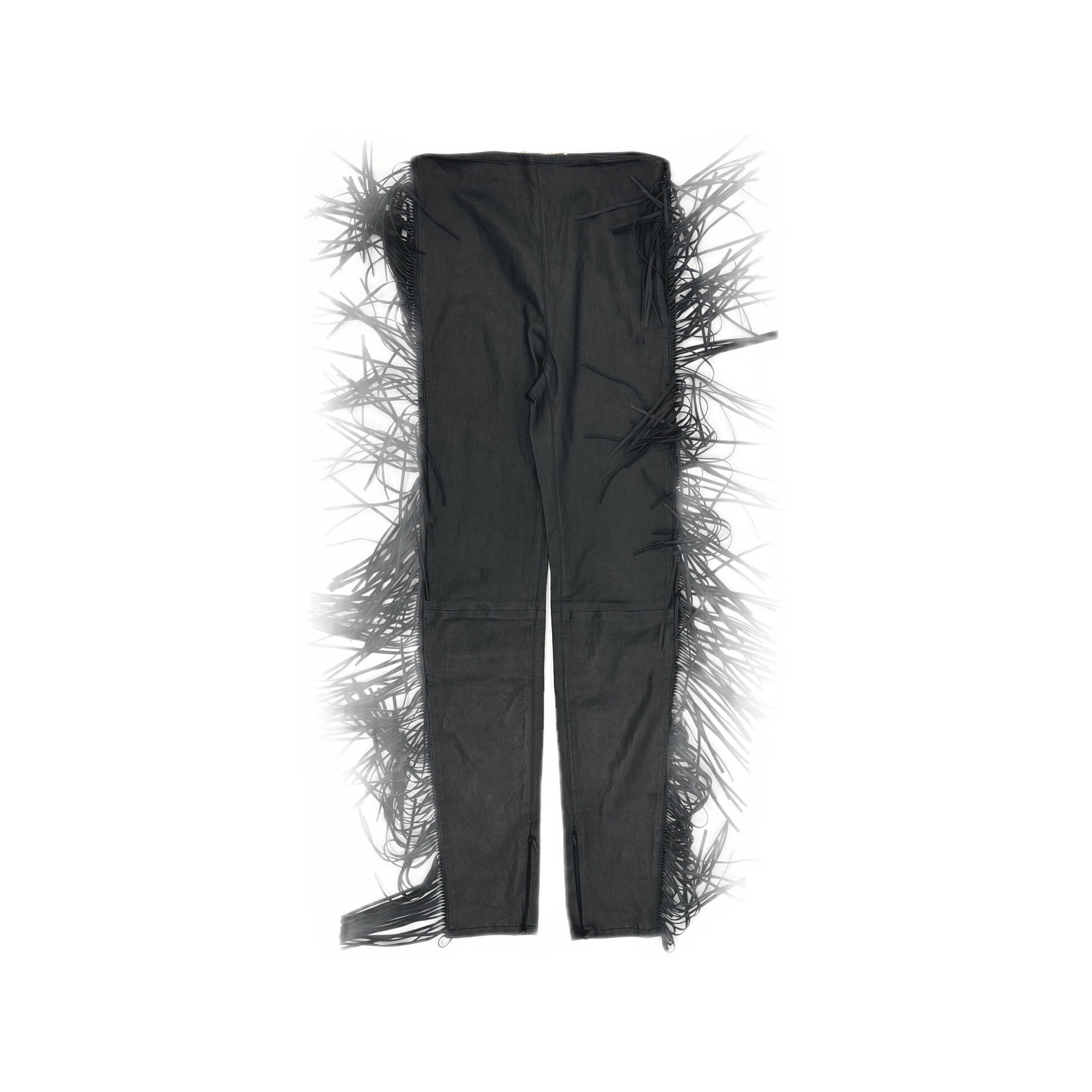 Saint Laurent Paris Saint Laurent Fringe Detail Pants Size 36 Size 26" / US 2 / IT 38 - 1 Thumbnail