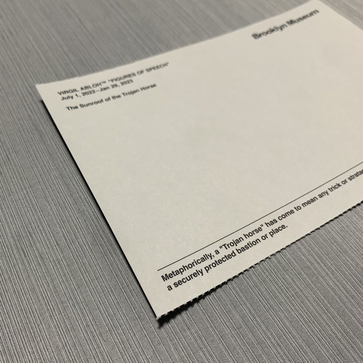 Virgil Abloh Virgil Abloh Postcard “Trojan Horse” Size ONE SIZE - 10 Thumbnail
