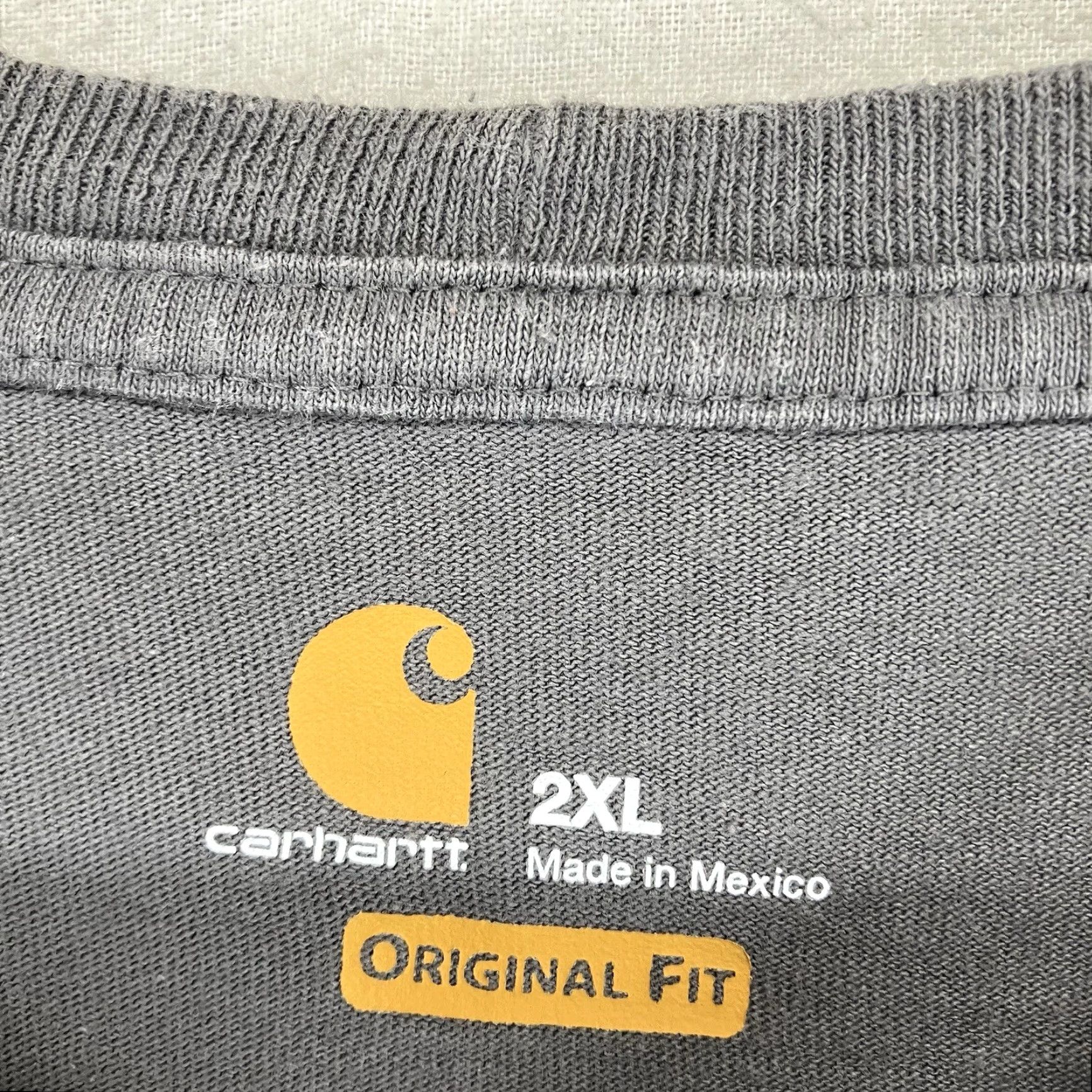 Carhartt Carhartt Mens Gray 2XL Long Sleeve T-Shirt Original Fit All Cotton Crew Neck Pockets Regular Size US XXL / EU 58 / 5 - 3 Thumbnail