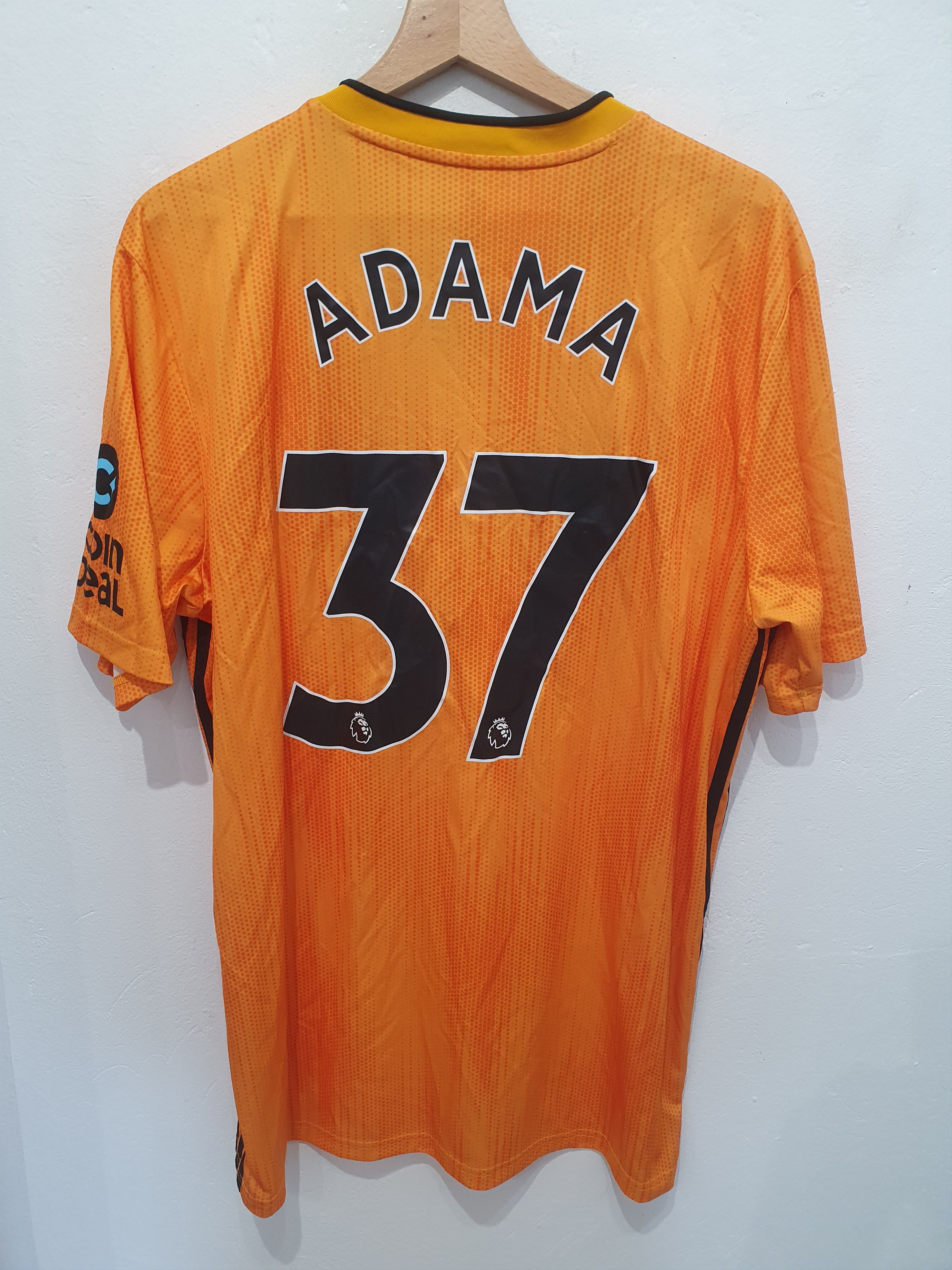 image of Adama Traore Adidas Wolverhampton Wanderers Size XL in Orange, Men's