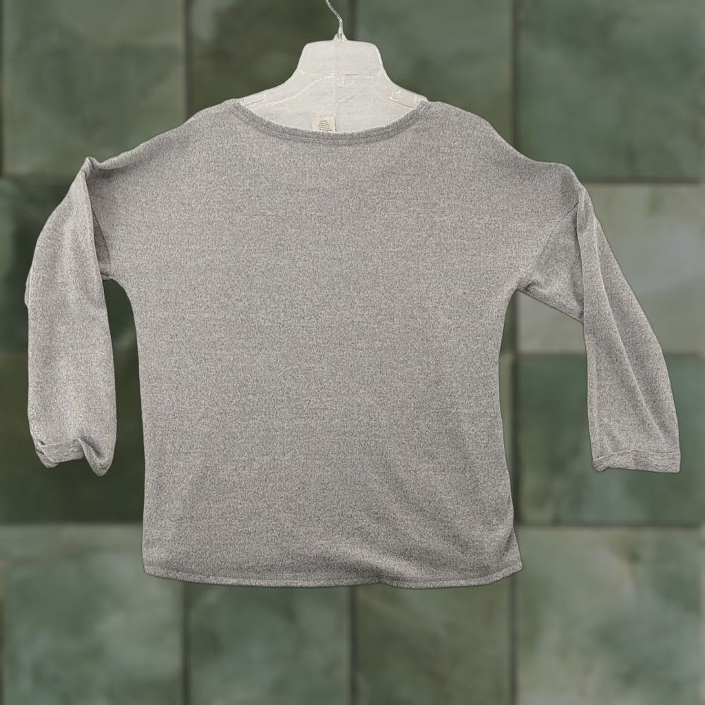 Lucky Brand Lucky Brand Sweater Women Medium V-Neck Long Sleeve Gray Cotton Pullover Moose Classic Size M / US 6-8 / IT 42-44 - 1 Thumbnail