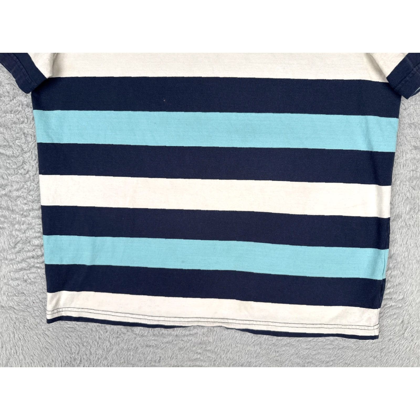 Tommy Hilfiger Tommy Hilfiger Shirt Mens Large Multicolor Striped V-Neck Short Sleeve Cotton Size US L / EU 52-54 / 3 - 5 Thumbnail