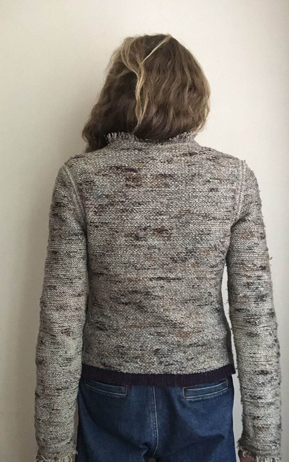 Chanel Chanel AW1999 Runway Grey/Purple Fringed Knit Jacket Size XS / US 0-2 / IT 36-38 - 8 Thumbnail