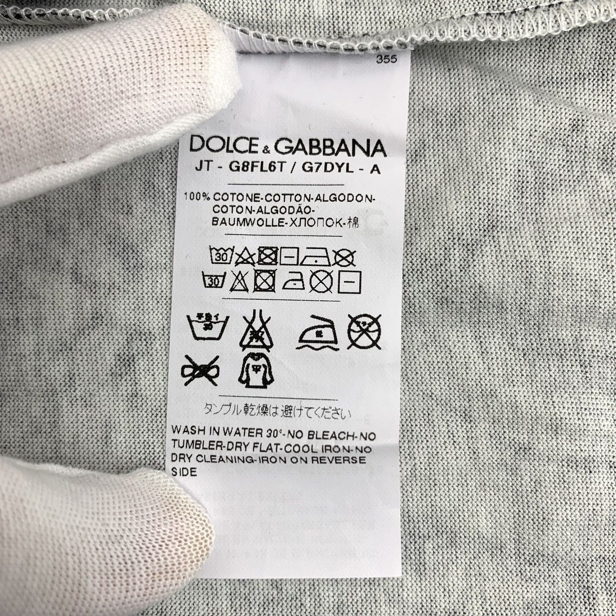 Dolce & Gabbana Dolce & Gabbana Dark Gray Floral Print Short SleeveK26WX Size US XS / EU 42 / 0 - 7 Thumbnail