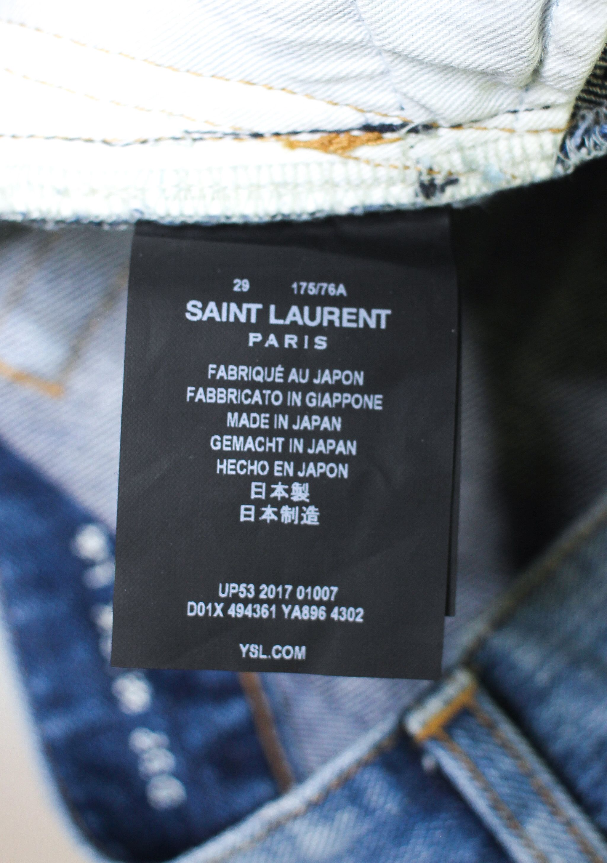 Saint Laurent Paris SAINT LAURENT PARIS D02 M/SK-LW Size US 29 - 7 Thumbnail