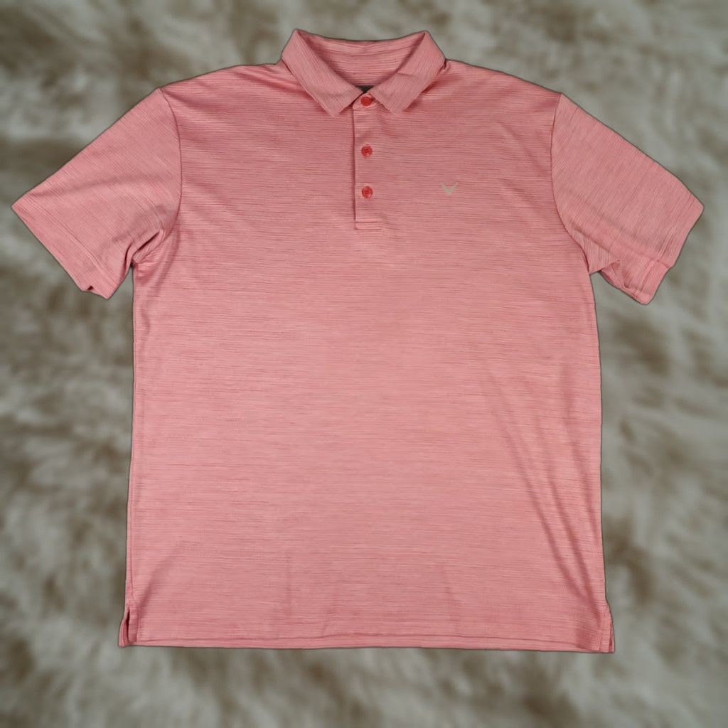 Callaway Callaway Polo Shirt Mens Size L Pink Opti Dri Fit Golf Short Sleeve Polo Shirt Mens Pink Callaway Regular Size L Size US L / EU 52-54 / 3 - 1 Thumbnail