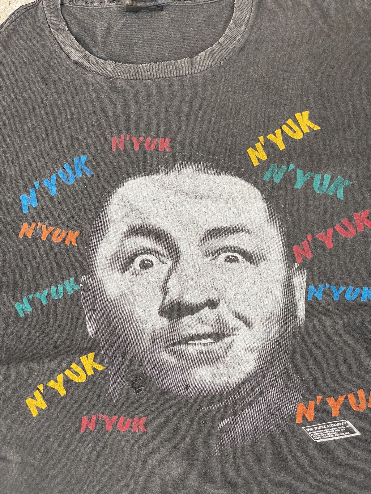 Vintage Vintage 1988 The Three Stooges Curly N’YUK Big Face Size US XL / EU 56 / 4 - 3 Thumbnail