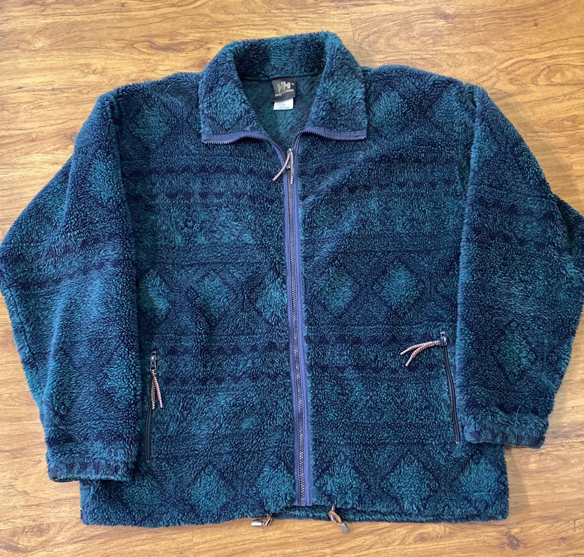 Vintage 90’s Helly Hansen Aztec Tribal Fleece Jacket L