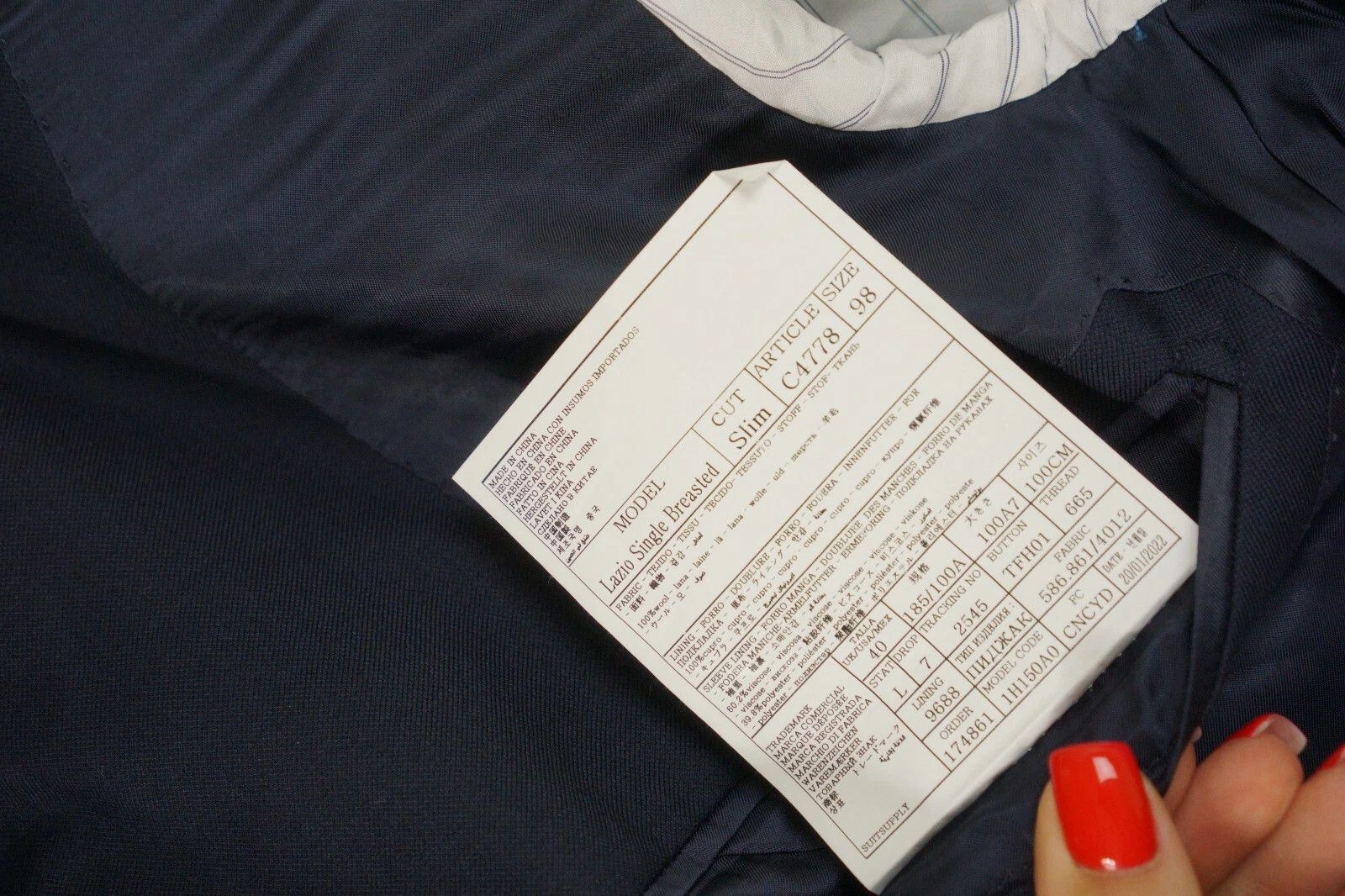 Suitsupply Men Suitsupply Suit Lazio Single Breasted Wool S110 98 US40L Size 40L - 6 Thumbnail