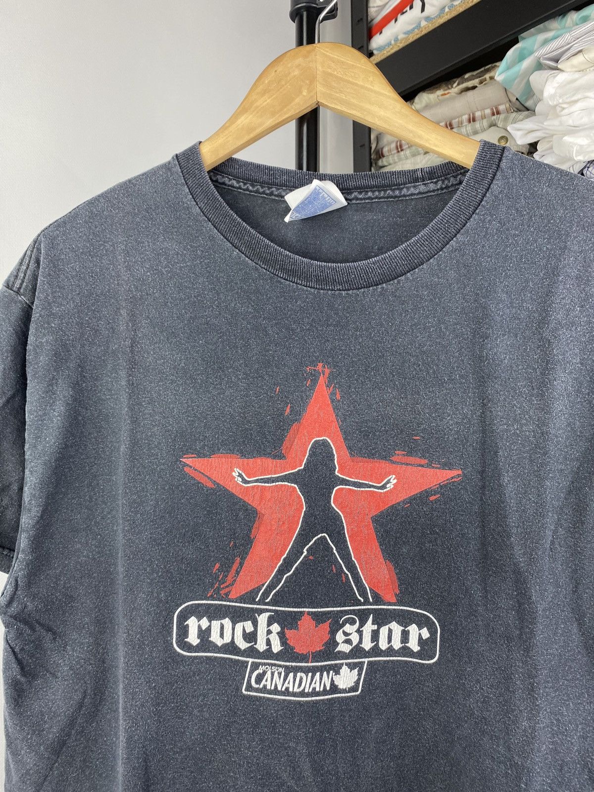 Band Tees × Vintage 90s Rock Star Canadian Girl Sexy Black Mens Vintage Tee Size US L / EU 52-54 / 3 - 2 Thumbnail