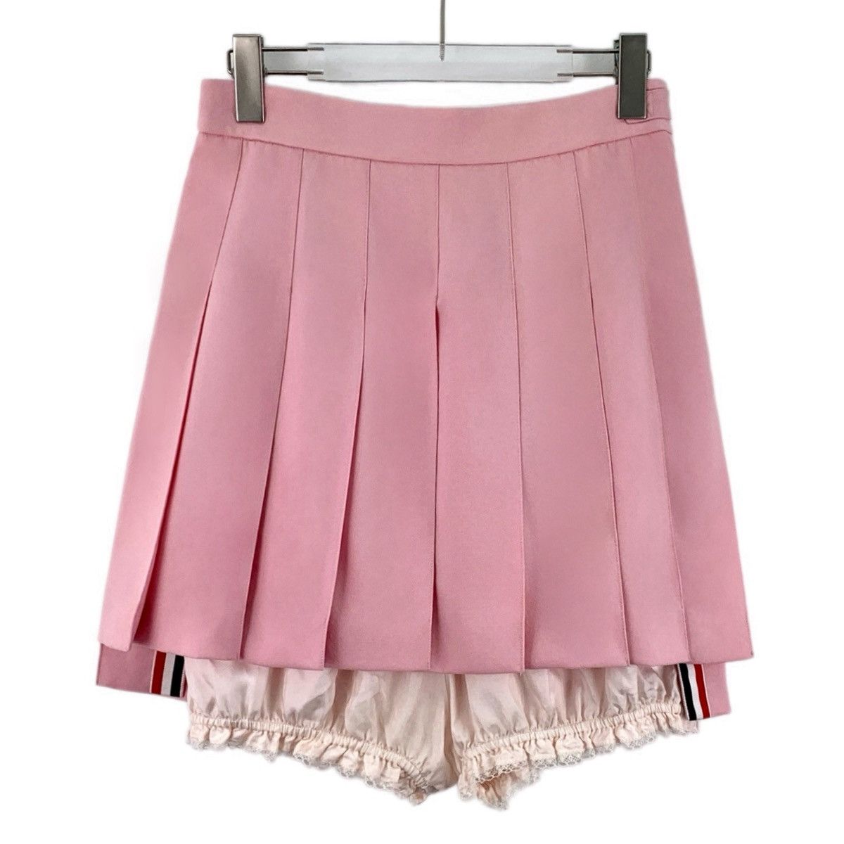 Thom Browne Thom Browne Pink Cotton Pleated Casual Mini Skirt K26WX Size 27" / US 4 / IT 40 - 1 Thumbnail
