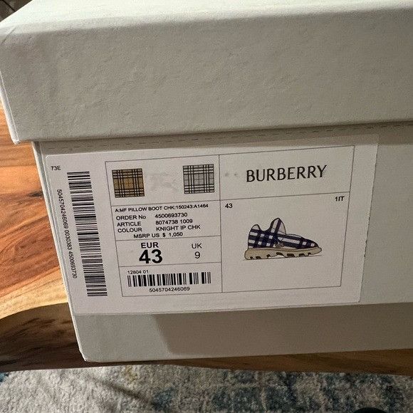 Burberry Burberry AMF Pillow Boot Blue Check Ankle Booties NWT Size US 10 / EU 43 - 13 Thumbnail