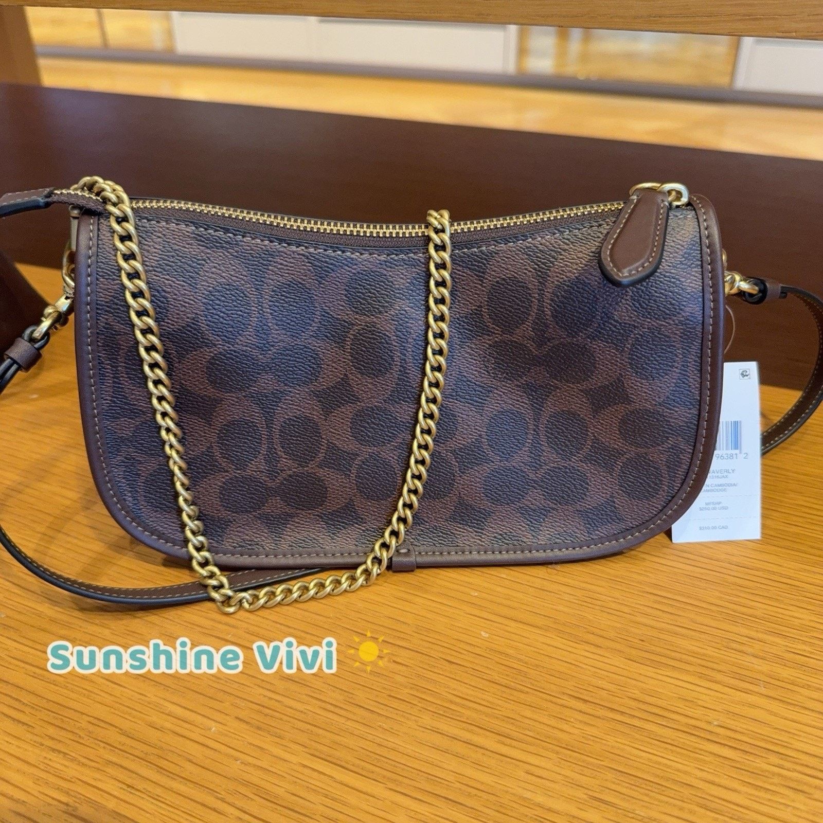 Coach NWT COACH Waverly Bag Shoulder Bag CCC38 Brass/Maple Size ONE SIZE - 1 Thumbnail