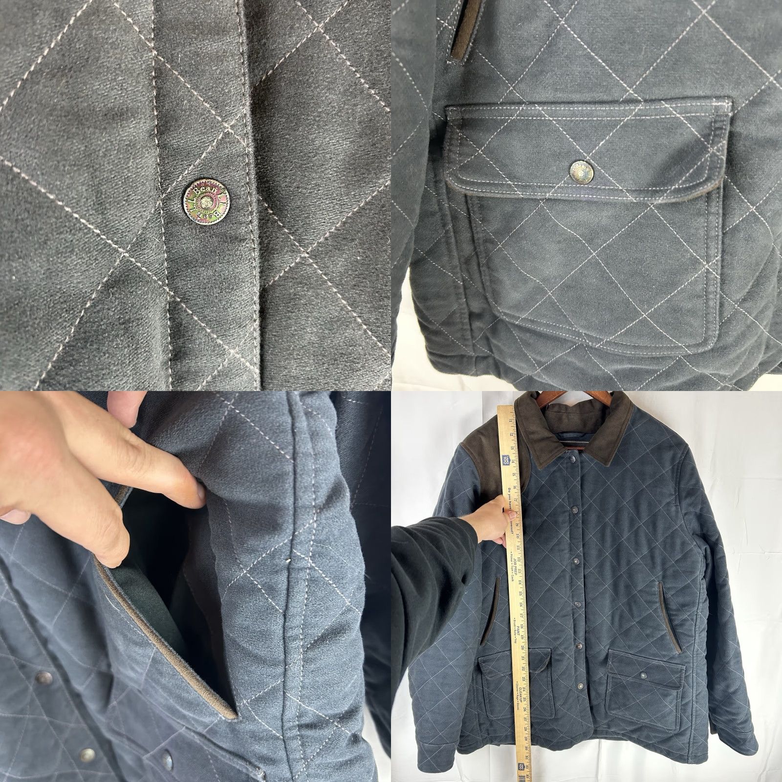 Vintage VINTAGE LL Bean Gore Tex Snap Button Quilted Insulated Wool Lined Zip Jacket Womens XL Size XL / US 12-14 / IT 48-50 - 9 Thumbnail