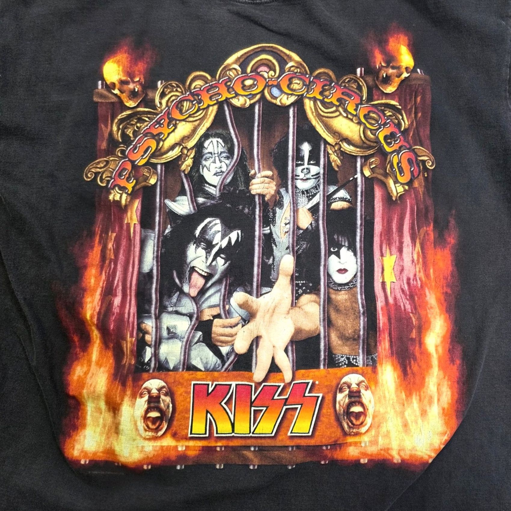 Olive VINTAGE KISS Psycho Circus Tour Band Shirt Galumo Size Large Black Mens 1998 Size US L / EU 52-54 / 3 - 5 Thumbnail