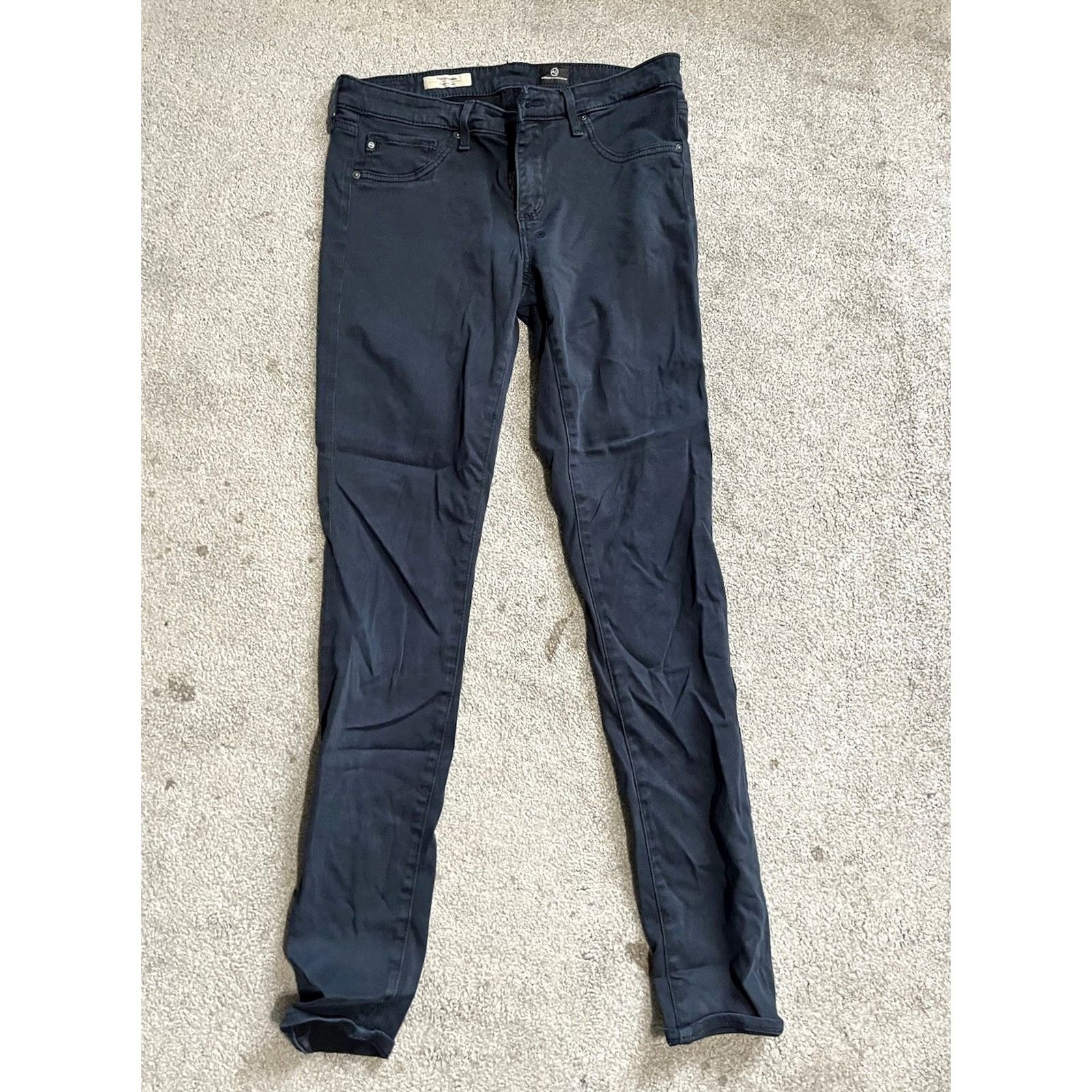 Vintage AG Adriano Goldschmied Jeans Womens 28R Black The Legging Mid Rise Skinny Denim 5-Pocket Mens, Womens, Girls Size 28" / US 6 / IT 42 - 2 Thumbnail