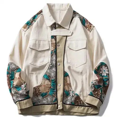 VIBE Embroidery Patchwork Varsity Jacket Size US M / EU 48-50 / 2 - 1 Thumbnail