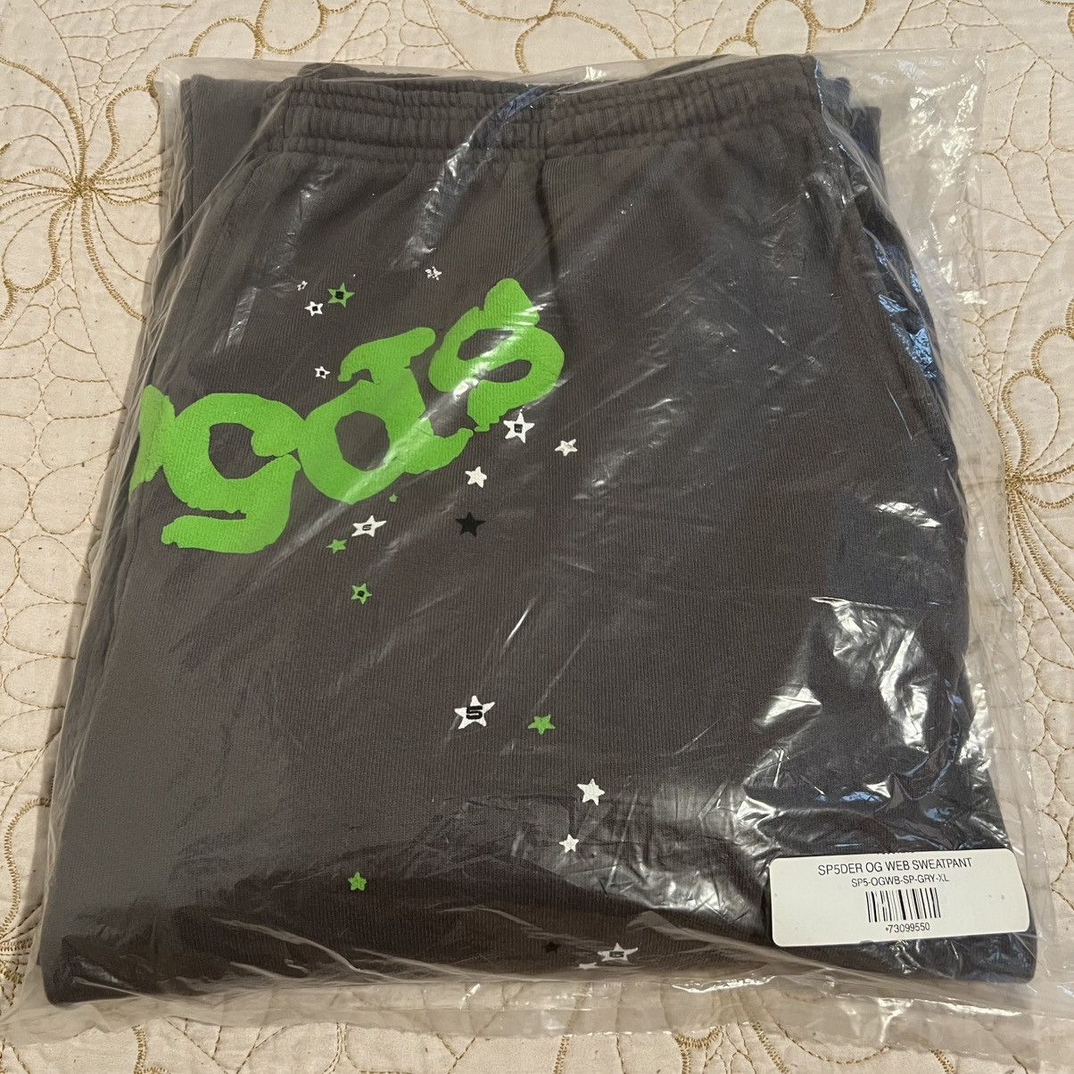 Sp5der Young Thug SP5DER WAIT WEB SWEATPANTS SIZE LARGE Size US 34 / EU 50 - 2 Thumbnail