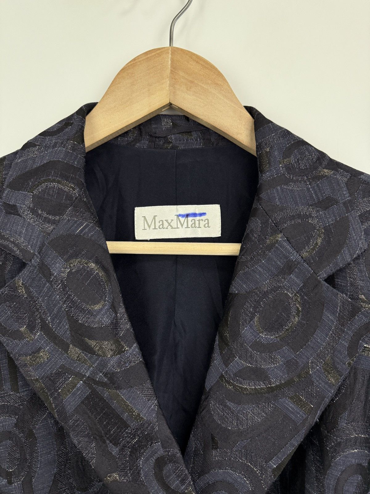 Max Mara 🇮🇹 Vintage Y2K Max Mara Jacquard Blazer Jacket Wednesday Styl Size XL / US 12-14 / IT 48-50 - 5 Thumbnail