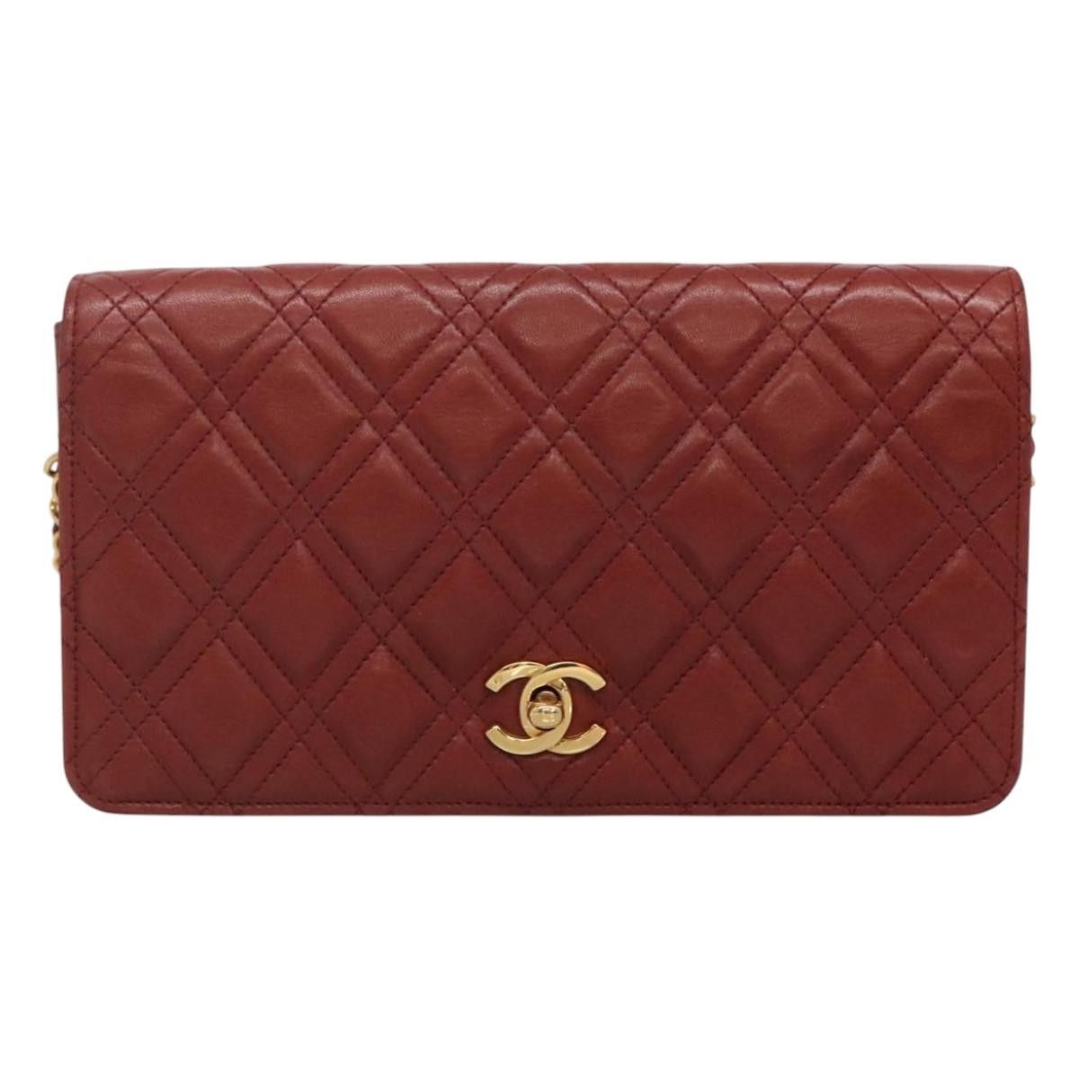 Chanel Single Flap Red Leather Shoulder Bag (Pre-Owned) Size ONE SIZE - 1 Thumbnail