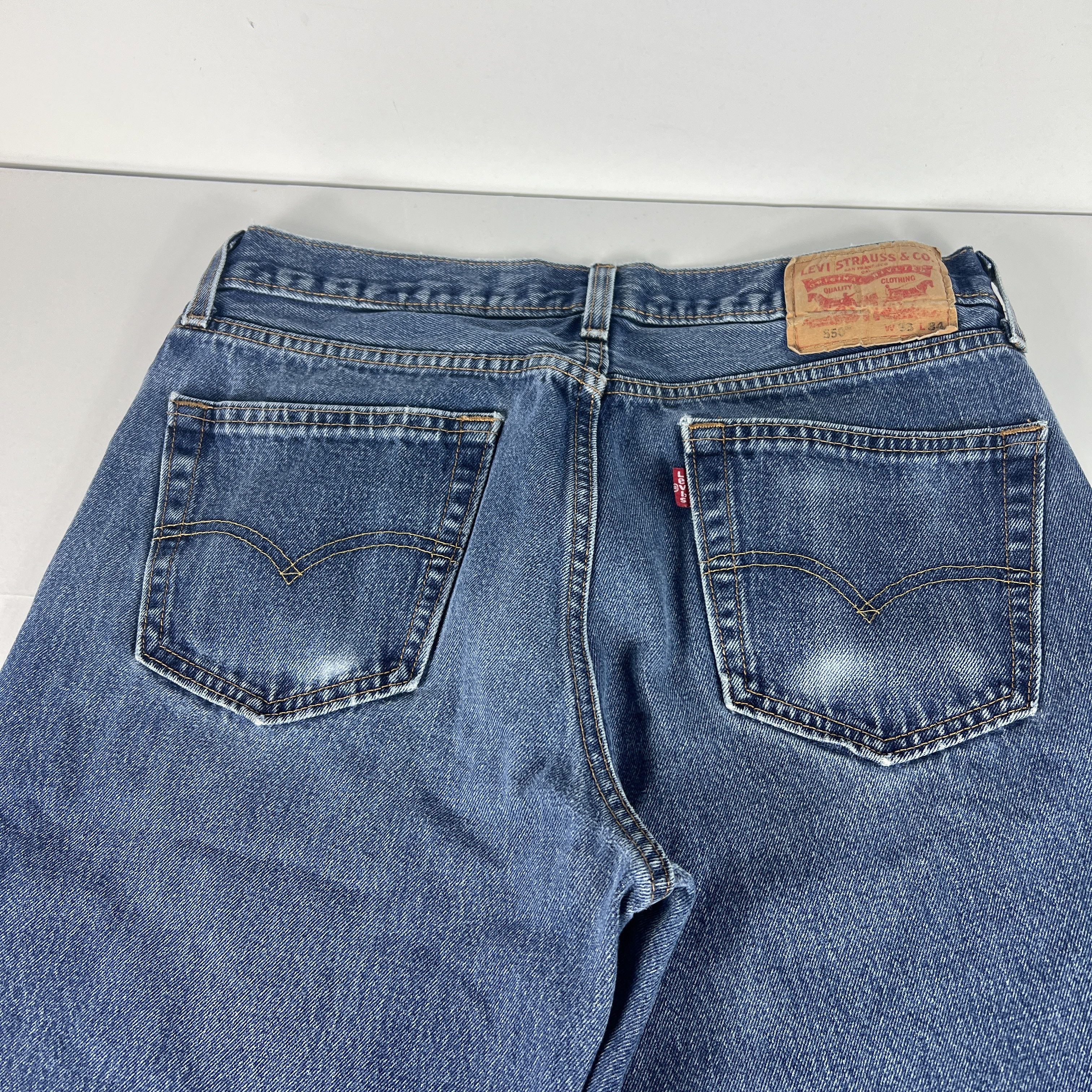 Levi's Levi's Jeans 550 Relaxed Fit Straight Leg Blue Denim Size US 33 - 12 Thumbnail