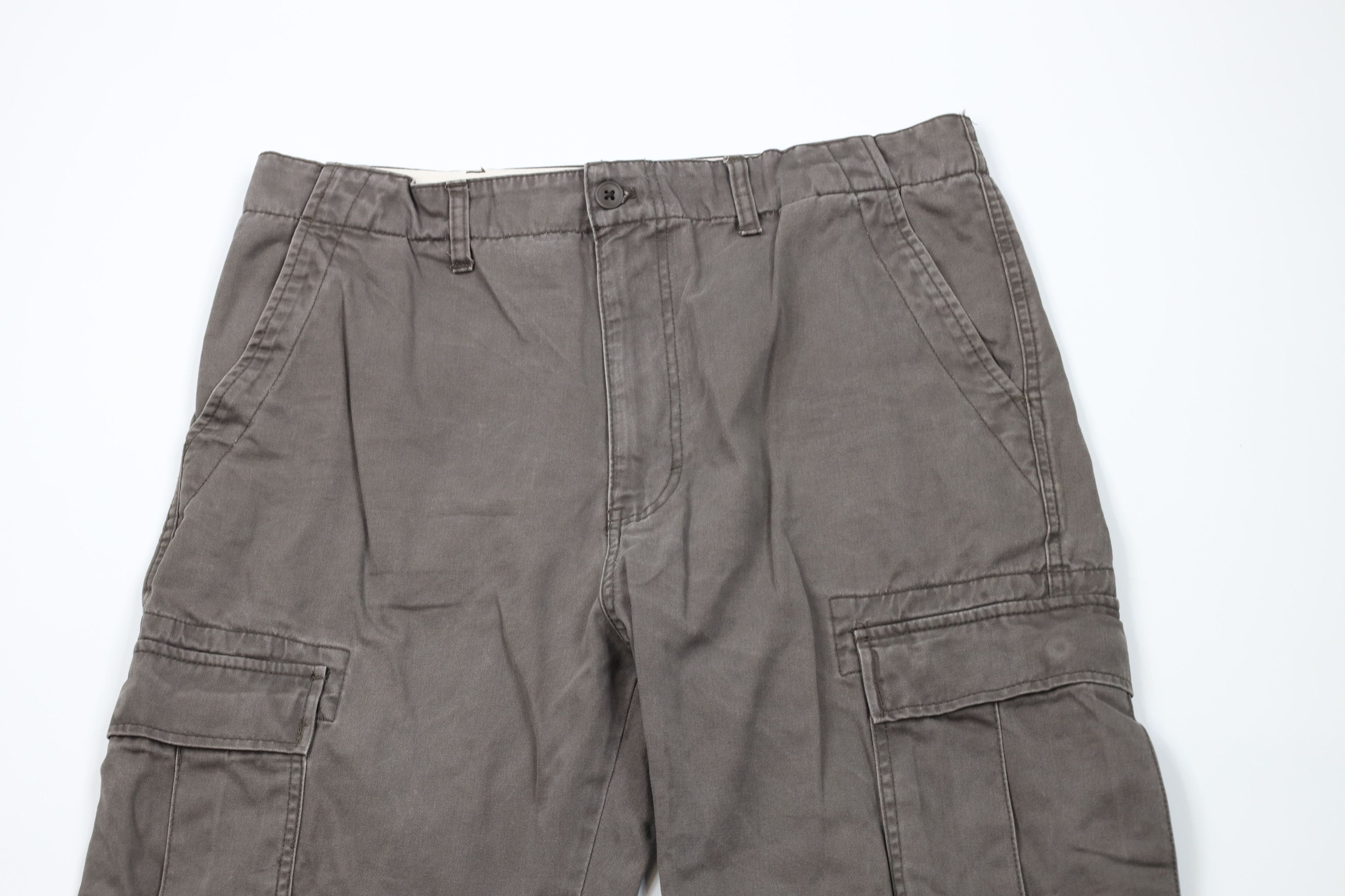 Chaps Vintage 90s Y2K Chaps Faded Wide Leg Cargo Pants Gray Cotton Size US 36 / EU 52 - 2 Thumbnail