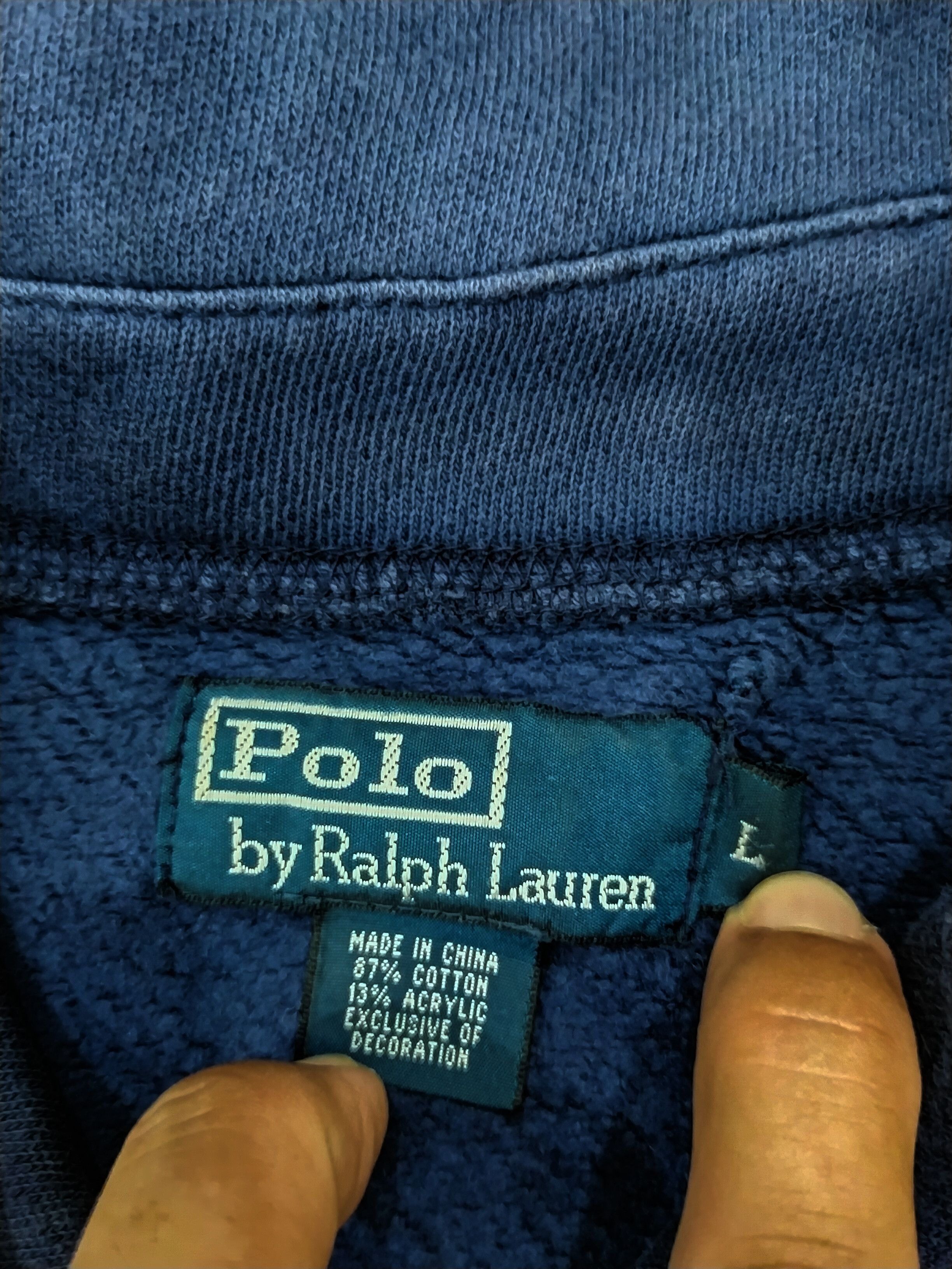 Polo Ralph Lauren × Vintage 🚨VINTAGE 90S CLASSIC POLO COLLEGE SWEATER Size US L / EU 52-54 / 3 - 3 Thumbnail