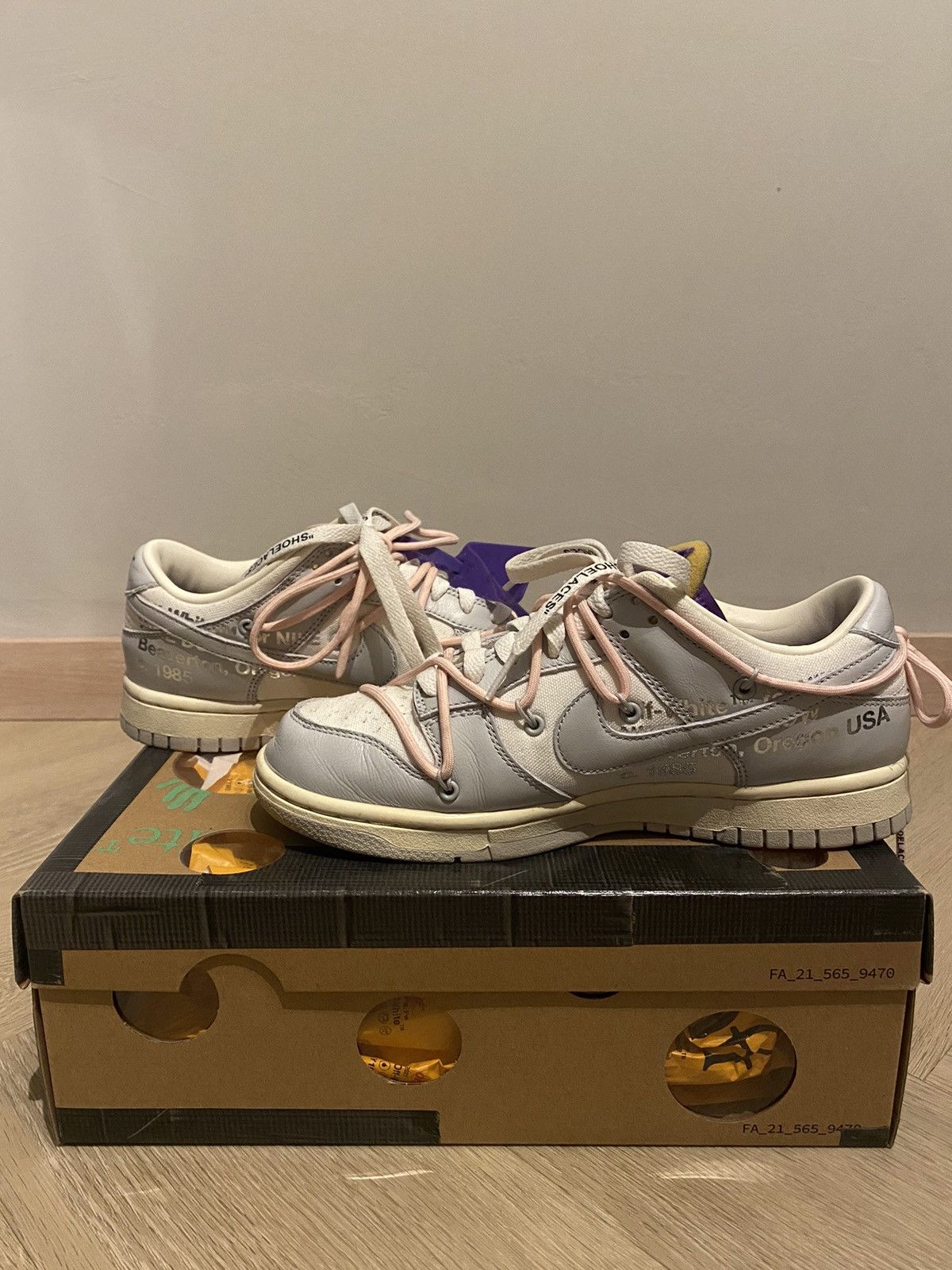 image of Nike Dunk Low Off White Lot 24 Shoes, Men's (Size 7)