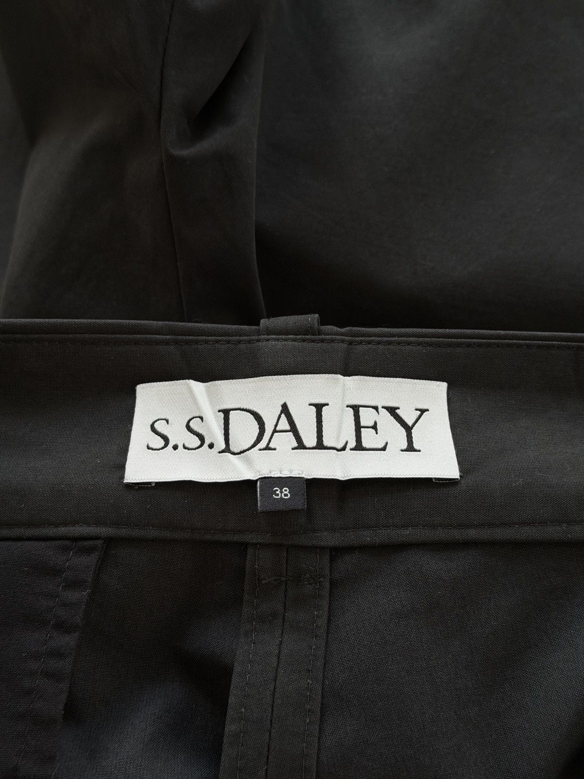 S.S.Daley Alexander Pleated Cotton Wide-Leg Trousers Black 38 Size US 38 / EU 54 - 7 Thumbnail