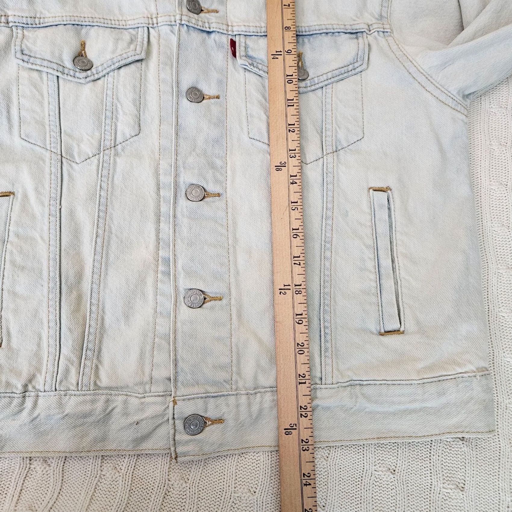 Levi's Levi's Ex-Boyfriend Trucker Jacket L blue denim Embroidered Floral Jack Women's Sz Size L / US 10 / IT 46 - 5 Thumbnail