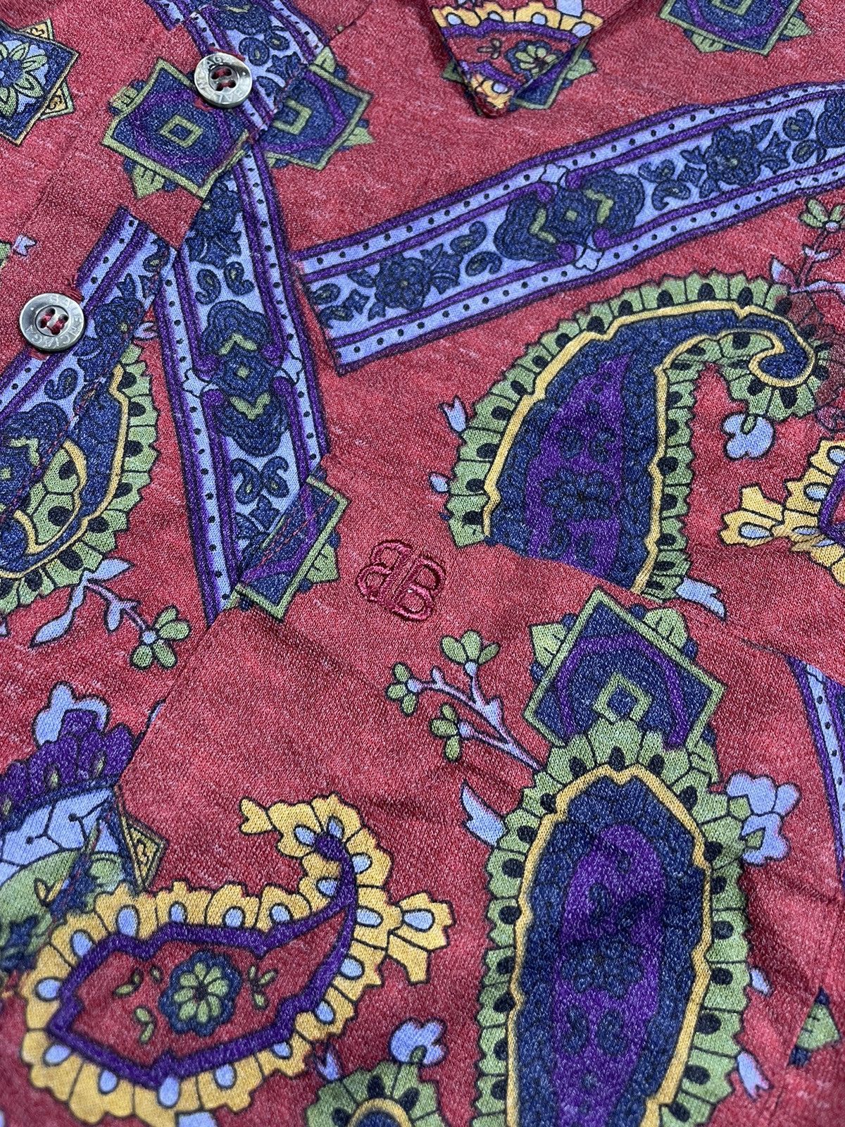 Balenciaga Rare Vintage Balenciaga bandana Polo Shirts Longsleeve Size US M / EU 48-50 / 2 - 4 Thumbnail