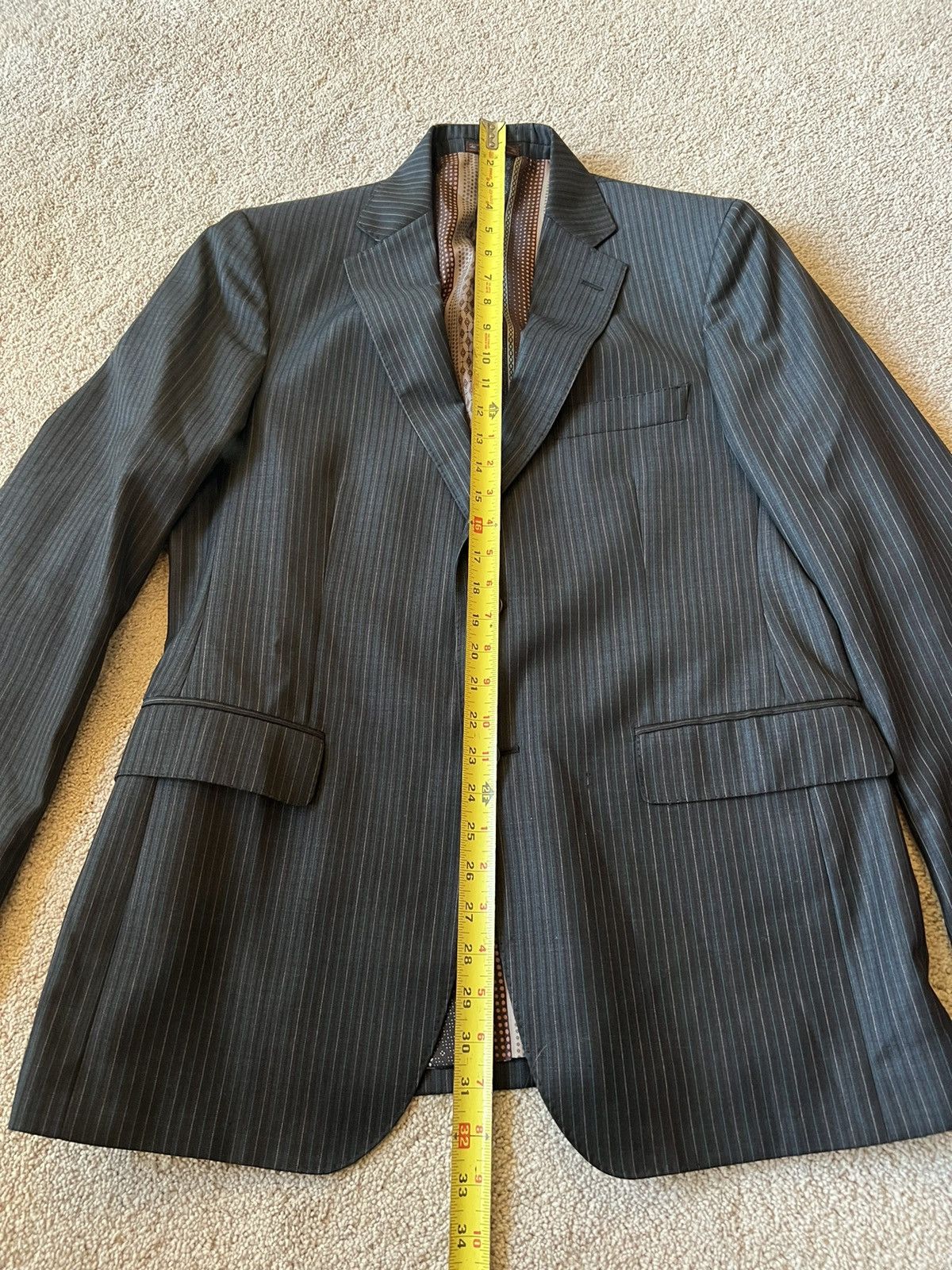 Etro ETRO 2 PIECE striped suit 52 size silk Italy Size 52R - 21 Thumbnail