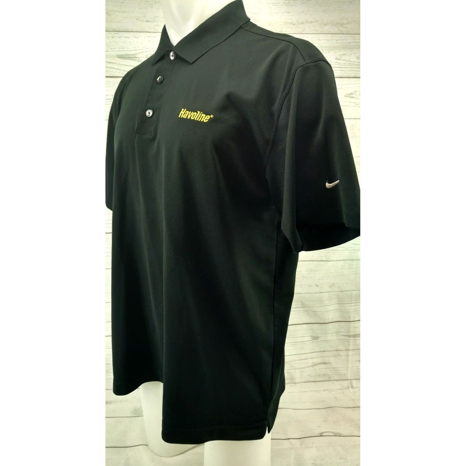 Nike Nike Golf Polo Shirt (XL) Dri-Fit Halvoline Black Short Sleeve Men’s Shirt Size US XL / EU 56 / 4 - 2 Thumbnail