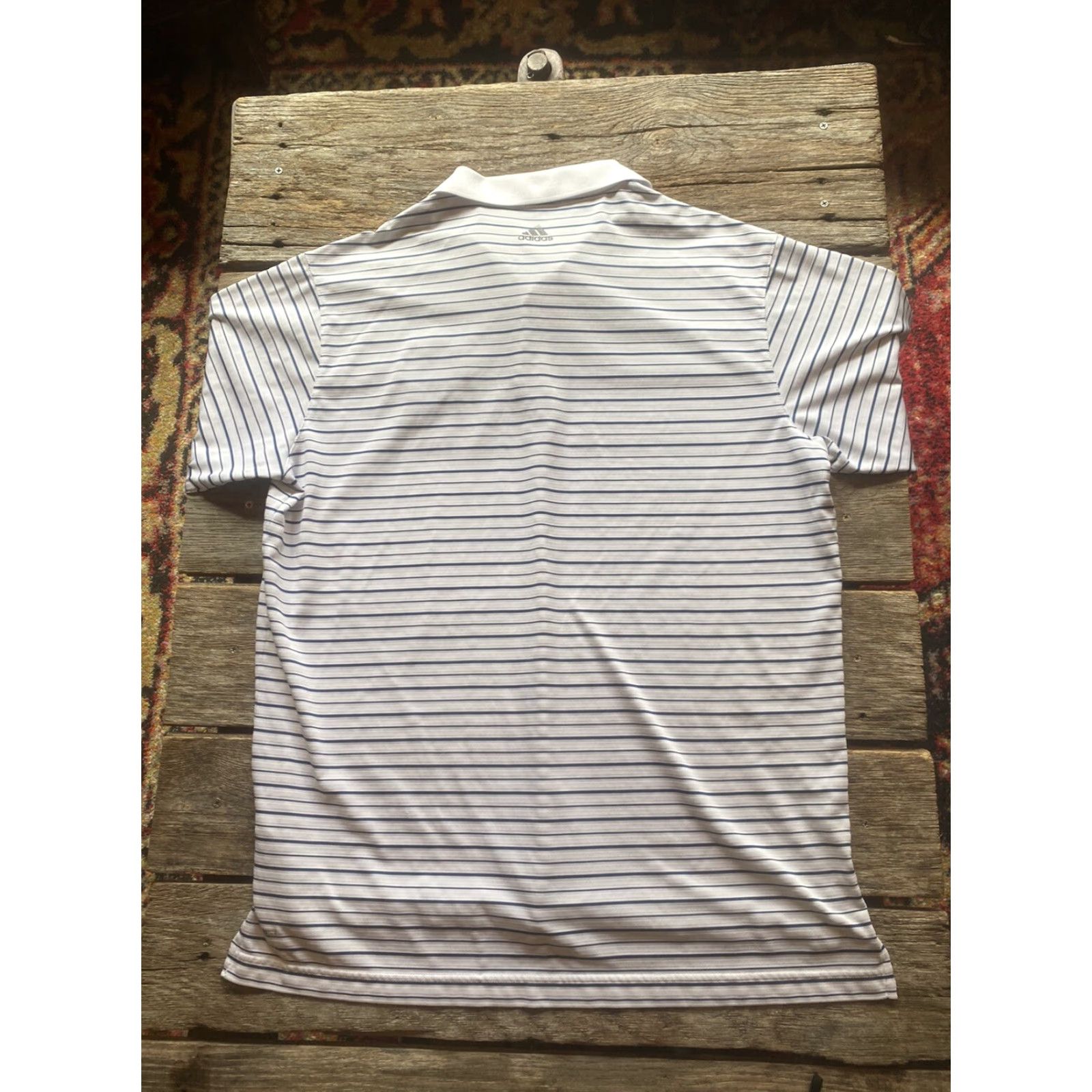Adidas Adidas Climalite Mens Medium Pebble Beach US Open Short Sleeve Sreiped Size US 31 - 3 Thumbnail