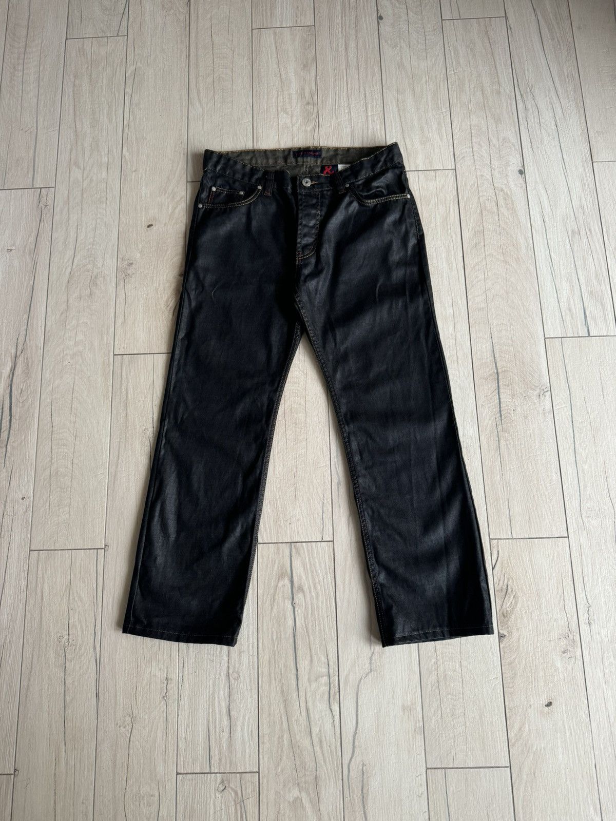 Dolce & Gabbana Dolce & Gabbana Black Waxed Denim Pants Size US 34 / EU 50 - 1 Thumbnail