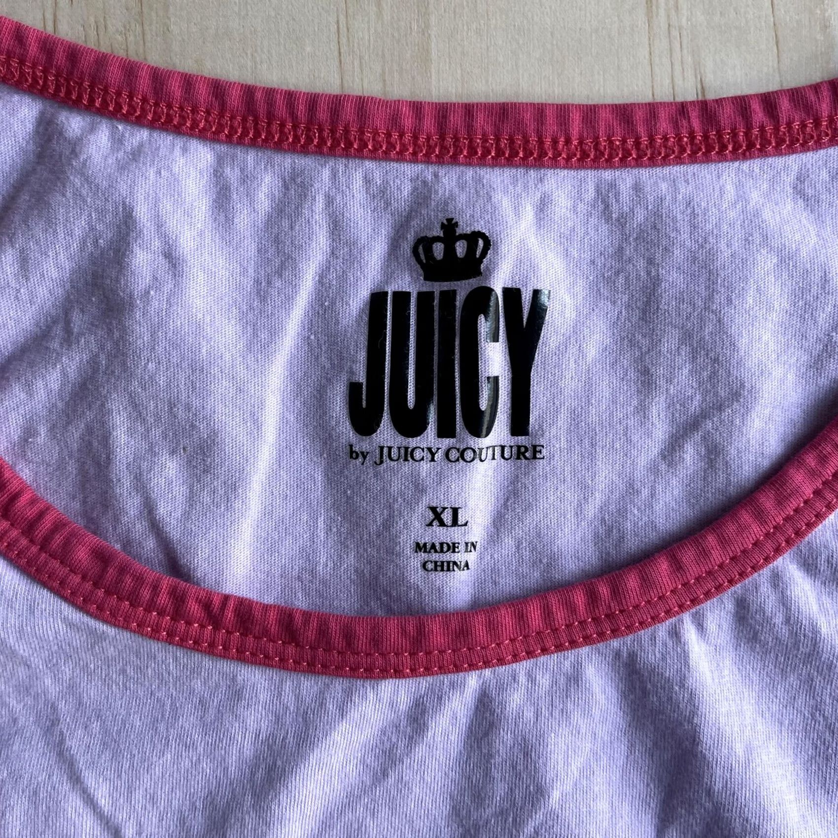 Juicy Couture Juicy Couture Tank Top Womens XL Purple Juicy Vibes Cropped Scoop Neck Graphic Vegs? Size XL / US 12-14 / IT 48-50 - 3 Thumbnail