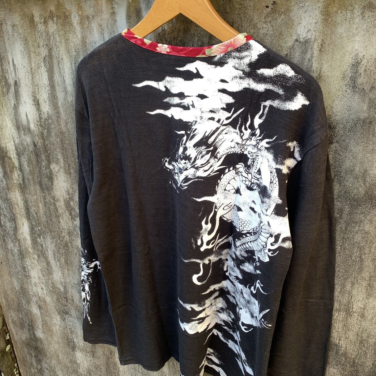 Japanese Brand 🐉JAPANESE TRADITIONAL DRAGON LONG SLEEVE SUKAJAN STYLE🐉 Size US L / EU 52-54 / 3 - 12 Thumbnail