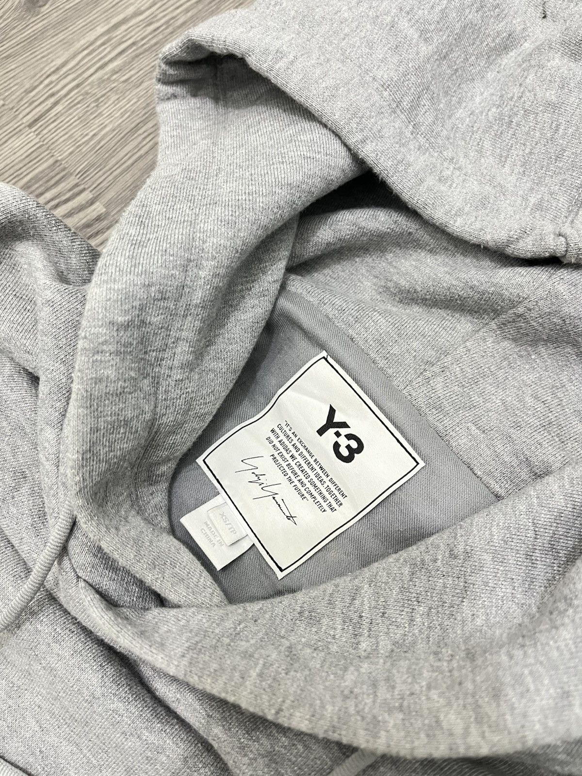 Japanese Brand Adidas x Yohji Yamamoto Y3 Logo Hoodie Size US XS / EU 42 / 0 - 6 Thumbnail