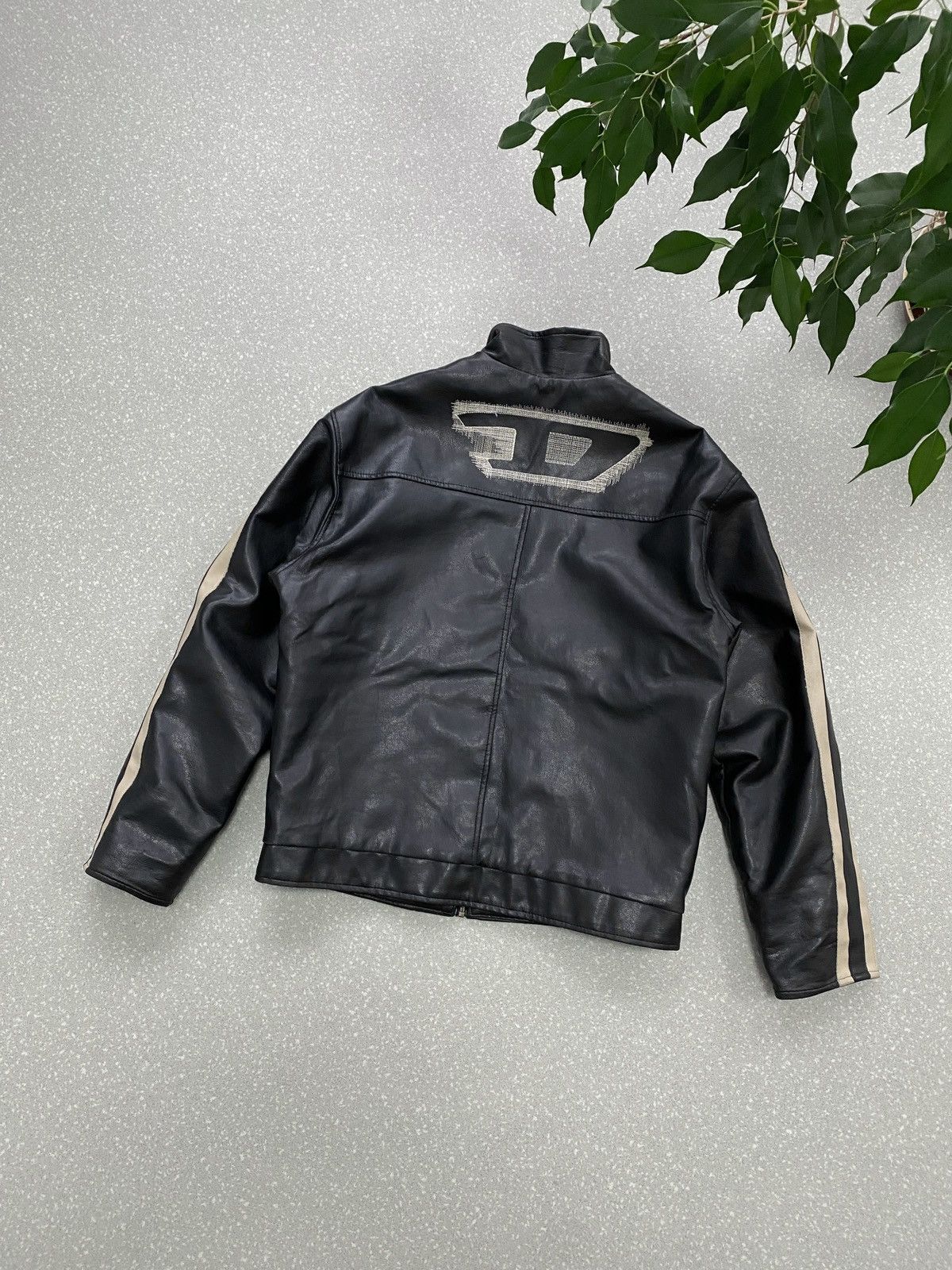 Pre-owned Diesel X Leather Jacket Vintage Diesel Leather Jacket In Black