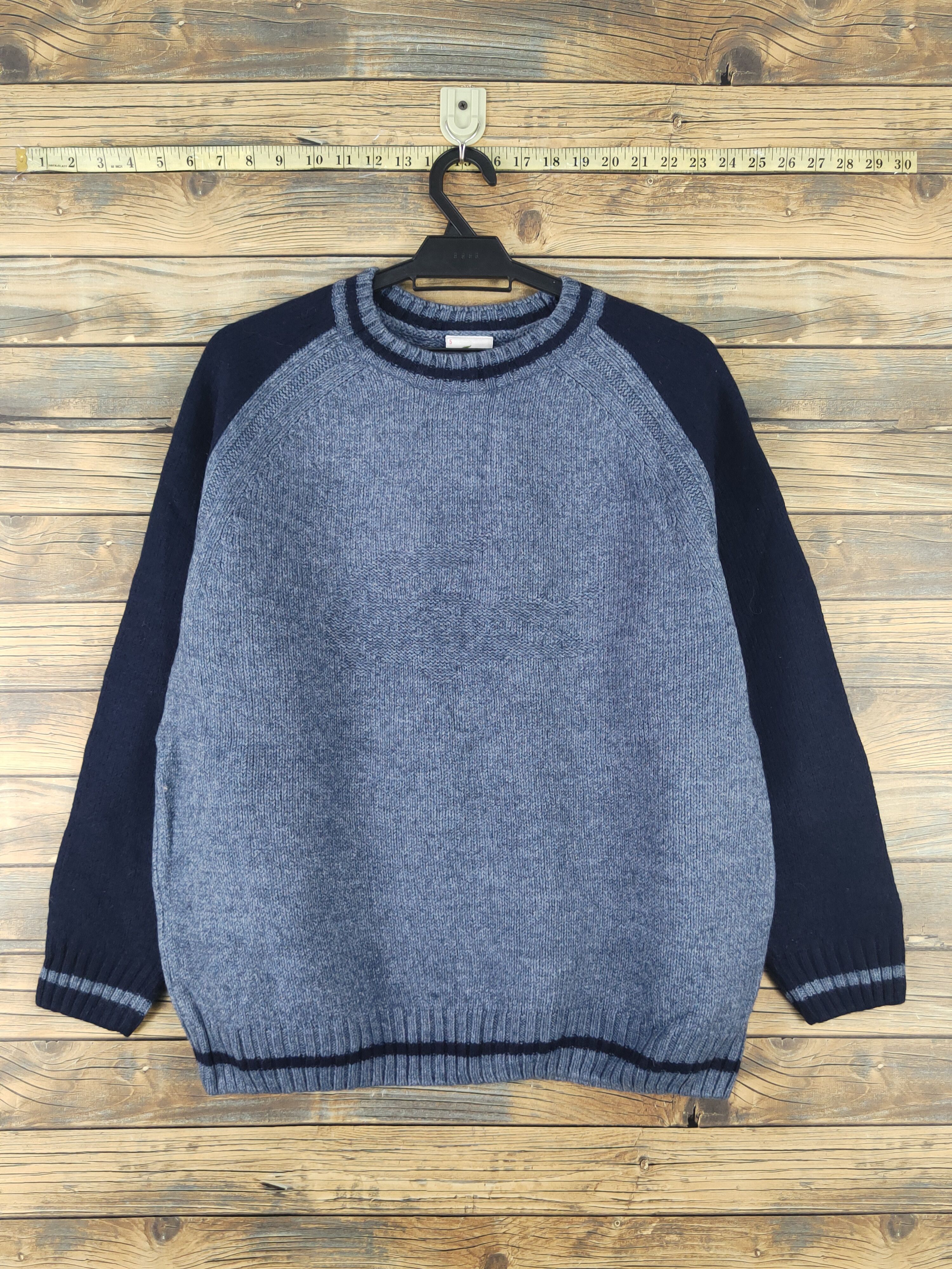 Vintage Lacoste vintage Blue Knitwear Sweatshirts #W1747 Size US M / EU 48-50 / 2 - 1 Thumbnail