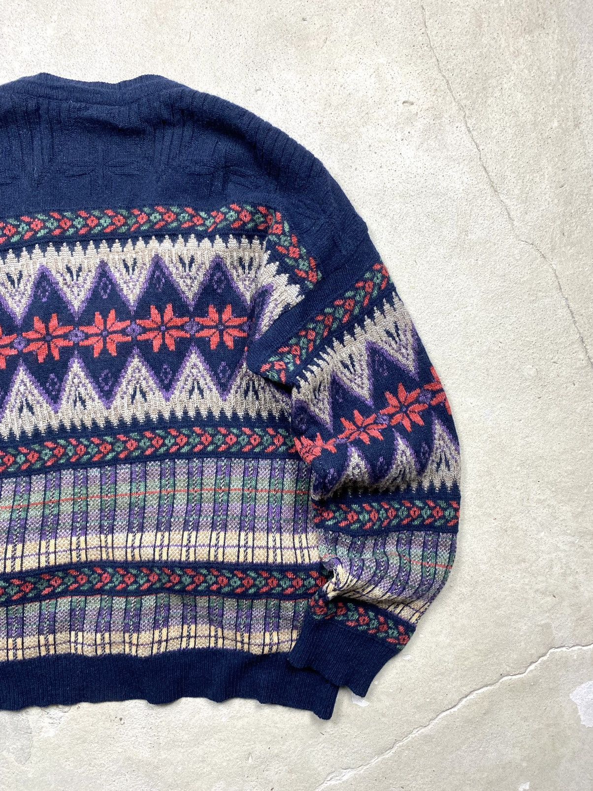 Coogi Rare! Vintage 90’s Knit Pattern Cardigan Sweater Coogi Style Size US L / EU 52-54 / 3 - 16 Thumbnail