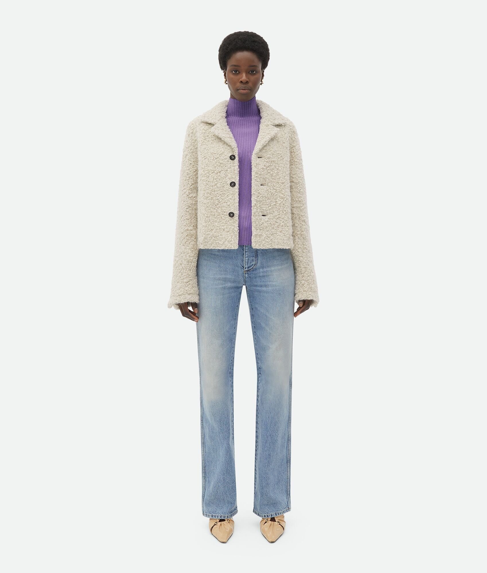 Bottega Veneta o1bcso1str0725 Light Silk Sweater in Heather Size XS / US 0-2 / IT 36-38 - 3 Thumbnail